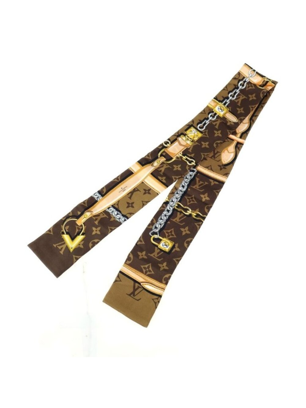 Louis Vuitton Bandeau Monogram Confidential Scarf Brown